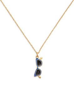 kate spade new york Sweet Treasures Sunglasses Mini Pendant Necklace, 16-19 Trendy Blue Glass Necklace, Mini Pendant, Kate Spade New York, Blue Gold, Kate Spade, Pendant Necklace, New York, Sunglasses, Pendant