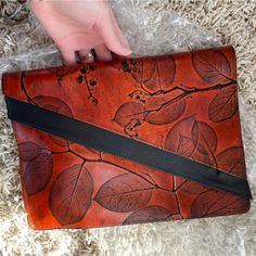 Cl Whiting Leaf Leather Clutch Two Flaps. Each Piece Is Unique. New Never Used. Originally Over $220. Each Product Is Unique. Opened Just For Better Pictures. Kim Kardashian Bags, Balenciaga Clutch, Fuzzy Bag, Rose Gold Clutch, Ysl Makeup, Fringe Clutch, Black Basket, Alligator Print, Fanny Bag