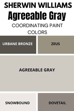 sherylin williams agreeable gray coordinating paint colors