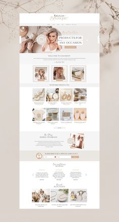 This Boho Wix website template is perfect for building online store in a few click! Same day installation! #wixwebsite Wix Website Design, Creative Website Design, One Page Website, Portfolio Website Design