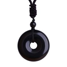 PRICES MAY VARY. SPECIFICATION: Obsidian Pendant Size: 1.18*1.18 inch (30*30mm). Weight: about 16g. Adjustable Rope Size: 18-27.5 inch (46-70cm). Material: Natural Obsidian & Black Adjustable Rope. CRYSTAL NECKLACE: Obsidian is a powerful grounding stone that's commonly known to give wearers the strength needed to stand on their own convictions against any enemy, protecting its owners. Many use it in times of need, to remove energy blocks and give new life to purposes and goals. Healers use it t Obsidian Necklace For Men, Spiritual Necklaces, Evil Things, Spiritual Necklace, Energy Blocks, Obsidian Necklace, Donut Pendant, Necklaces For Men, Chakra Pendant