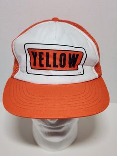 Vintage 80s Retro YELLOW Trucking Mesh Foam Trucker Hat Cap Punk Indie OSFA | eBay Trendy Yellow Baseball Cap With Visor, Retro Visor Snapback Hat One Size Fits Most, Trendy Yellow Visor Baseball Cap, Vintage Baseball Cap For Summer Streetwear, Vintage Summer Trucker Hat With Visor, Retro Visor Baseball Cap For Spring, Yellow Visor Baseball Cap For Summer, Vintage Visor Baseball Cap For Summer, Yellow Summer Visor Baseball Cap