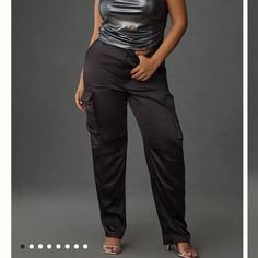 Reposhing This Item I Purchased From @Havenpolich. Loved It, But Ready To Rotate For Something New. Questions? Leave A Comment Below! Black Satin Cargo Pants, Satin Cargo Pants, Cargo Pants Color, Good American, Pants Color, Black Satin, Cargo Pants, Something New, Pant Jumpsuit