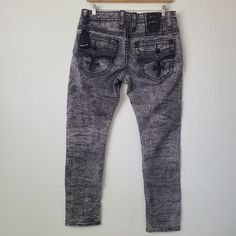 Rock Revival Mike Biker Denim Jeans Size 34x34 Gray Condition: New With Tags. Casual Straight Leg Jeans For Biker Events, Distressed Cotton Jeans For Concerts, Denim Rock Bottoms For Streetwear, Rock Style Denim Bottoms For Streetwear, Casual Fitted Jeans For Biker Events, Biker Denim Jeans, Biker Denim, Rock Revival Jeans, Rock Revival