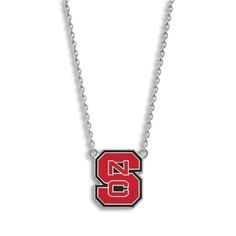 Put your collegiate pride on full display for all to see with this meaningful University of Mississippi large red enamel pendant necklace. Fashioned in sterling silver, the 18-inch cable chain secures in place with a lobster clasp. North Carolina State University, Jared The Galleria Of Jewelry, University Of Mississippi, Necklace Sterling Silver, State University, Cable Chain, Mississippi, Lobster Clasp, North Carolina