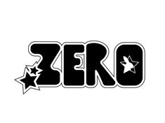 the word zero written in black and white with stars