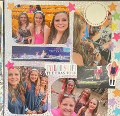 Taylor Swift eras tour scrapbook layout Freshman Scrapbook, Teenage Scrapbook, Senior Scrapbook Ideas, Scrapbook Ideas Layouts