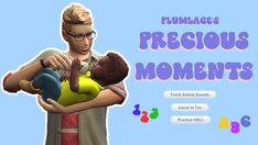 a man holding a baby in his arms with the caption tummages precious moments