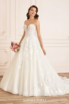 Sophia Tolli Wedding Dress Sophia Tolli: Y12024 - Alessandra Sophia Tolli Wedding Dresses, Princess Ballgown, Sophia Tolli, Latest Bridal Dresses, Bridal Ball Gown, Strapless Sweetheart Neckline, Wedding Dress Accessories, Allure Bridal, Winter Wedding Dress