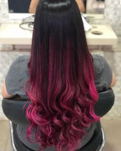 Pelo Cafe, Hair Dye Tips, Magenta Hair, Long Shiny Hair, Long Brunette, Pretty Hair Color, Haircut And Color, Hair Painting, Hair Inspo Color