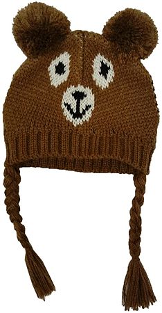 Bear Hat Adjustable Cozy Brown Hat, Playful Brown Cap Hat, Playful Brown Winter Hat, Cute Brown Hat For Fall, Playful Brown Cap, Playful Brown Hat, One Size Fits Most, Cute Brown Winter Beanie, Cozy Adjustable Brown Beanie, Warm Cozy Brown Beanie