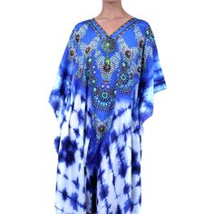 Long Kaftan Dress By Colors Of Fashion Brand Length - 59"-60" One Size Fits All ( 2-12) Or May Be Fits Size 14 Depending On Bust Size Fabric - Silky Feel 100% Polyester Care - Hand Wash Brand - Colors Of Fashion Versatility Ensures You'll Never Be Bored Of This Kaftan! Blue Tunic With Kimono Sleeves For Summer, Blue Tunic With Kimono Sleeves, Traditional Blue Flowy Maxi Dress, Traditional Flowy Blue Maxi Dress, Flowy Blue Traditional Maxi Dress, Blue Tunic Kimono For Beachwear, Blue Tunic Kimono For Festival, Blue Kaftan With Kimono Sleeves For Festivals, Blue Festival Kaftan With Kimono Sleeves