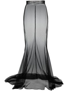 Saint Laurent sheer-panel high-waisted Skirt - Farfetch Tulle Net Skirt, Sheer Wrap Skirt, Long Sheer Skirt, Sheer Black Skirt, Black Mesh Evening Skirt, Elegant Mesh Stretch Skirt, Black Sheer Maxi Skirt For Party, Black Mesh Skirt For Evening, Party Sheer Black Maxi Skirt