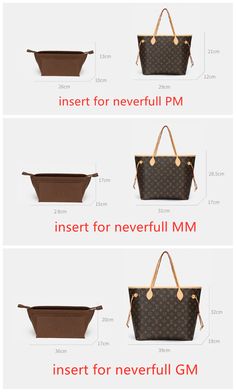 ★Size------- For LV neverfull PM: L 29 x H 21 x W 12 cm For LV neverfull MM: L 31 x H 28.5 x W 17 cm For LV neverfull GM: L 39 x H 32 x W 20 cm ★Material-------Felt which is Sturdy ,Soft and pliable, Lightweight. ★Advantage-------To organize your stuff very well, to keep your bag shape beautiful. ★Custom is welcome. ★Color: Beige, Red, Pink Other Colors (Color Chart) ★Free shipping by China Post, it is normally 9-18 working days to worldwide. ★ If you need it urgently,pls contact us, we could sh Lv Neverfull Bag, Neverfull Pm Outfit, Neverfull Gm Outfit, Louis Vuitton Neverfull Mm Outfit, Lv Neverfull Mm Outfit, Lv Handbags Outfit, Neverfull Mm Outfit, Louis Vuitton Neverfull Sizes, Lv Neverfull Pm