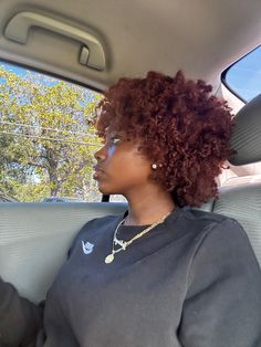 Dark Ginger Natural Hair, 4c Colored Hair, Colored Afro Natural Hair, Colored 4c Hair, Afro Dyed Hair, Dyed Tips Curly Hair, 4c Hair Dye Ideas, Dyed Afro Hair