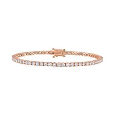 14K Rose Gold Diamond Tennis Bracelet   Indulge in the timeless elegance of our exquisite 14K rose gold diamond tennis bracelet.    Metal Type: 14K Rose Gold Stones Types: Natural Diamonds Diamond Carat Weight: 3.00 carats Size: 7 inches Tennis Bracelet Diamond, 2 Carat, Rose Gold Diamonds, Tennis Bracelet, Types Of Metal, Arm Band, Gold Diamond, Natural Diamonds, Favorite Jewelry