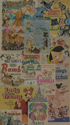 an old disney movie poster with many different logos on it's back side, including princess and the frog