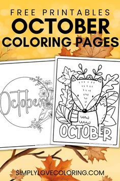 the free printable october coloring pages for kids