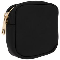 Take your essentials on the go in a stylish and personalized accessory! Black Square Pouch features a pleasant black color that can be embellished with your very own custom vinyl designs. Its eye-catching metallic gold zipper opens to reveal a spacious interior that can hold everything from cosmetics to hair accessories to art supplies. Details: 	 Length: 5 1/8" 	 Width: 5 1/8" 	 Thickness: 1 3/8" 	 Care: Do Not Wash Black Zipper Pencil Case For Personal Use, Black Pencil Case With Zipper Closure, Black Pencil Case With Zipper For Daily Use, Black Travel Pencil Case With Zipper, Black Pencil Case With Zipper Closure For Daily Use, Black Travel Pencil Case With Zipper Pouch, Trendy Black Rectangular Cosmetic Bag, Trendy Black Compact Bag, Black Zipper Closure Pouch