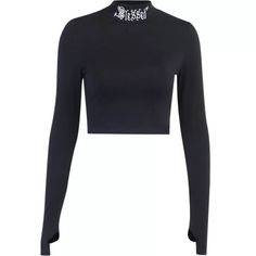 “Blessed” Turtleneck Long Sleeve Crop Top🖤 is a perfect right swipe match for gothic vibes🌒. This Crop Top allows for an endless mix & match possibilities for outfits that you never even imagined🤯 Size chart: Check the last image for a size chart for this item. Material: Cotton/Polyester Cropped Tshirts, Gothic Crop Tops, Gothic Harajuku, Turtle Neck Crop Top, Embroidery Vintage, Tumblr Outfits, Estilo Punk, Letter Embroidery, Cropped Tops