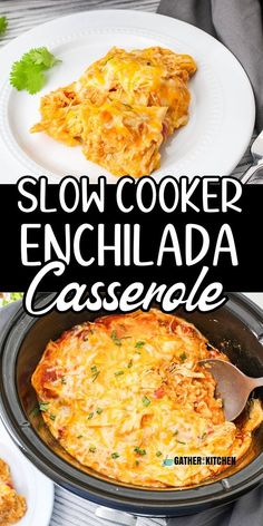 this slow cooker enchilada casserole is an easy and delicious side dish