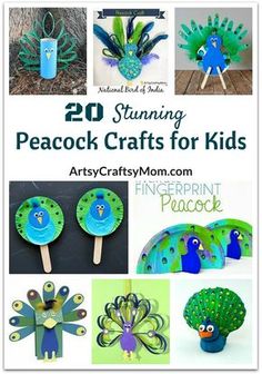 20 stunning peacock crafts for kids to make