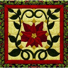 Quilt-Magic No Sew Wall Hanging Kit - Christmas Poinsettia Poinsettia Quilt, History Of Quilting, Snowman Quilt, Magic Christmas, Quilted Wall Hanging, Kit Christmas, Quilt Care, Christmas Poinsettia, Christmas Quilts