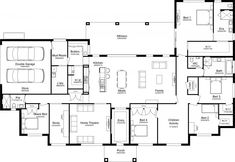 the floor plan for an apartment with three bedroom and two bathroom areas, including one living room