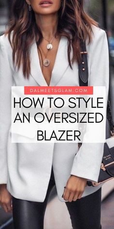 Try these stylish ways to wear oversized blazers and look elegant | Oversized Blazers | Oversized Blazer Outfit | Oversized Blazer Outfit Street Style | Casual Blazer Outfits | Boyfriend Blazer Outfits Long Blazer Casual Outfit, Style A Cream Blazer, White Wool Blazer Outfits, Boyfriend Blazer Outfit Casual, Ways To Wear Blazers Outfit Ideas, Long Cream Blazer Outfit, Oversized Blazer Leggings Outfit, Styling A Blazer Women, Oversized Blazers For Women Outfits