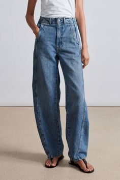 Apiece Apart Meridian Jean - Austin Wash Apiece Apart, Los Angeles Usa, Vintage Indigo, Vintage Jeans, Dress First, Skirt Top, High Waist Jeans, Knit Dress, Jacket Dress