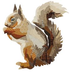 an image of a squirrel made out of fabric