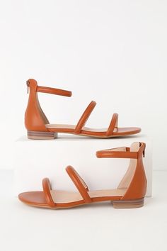 Women's Shoes for Summer - Sandals, Wedges, Espadrilles | Lulus.com White Sandals Flat, Gold Flat Sandals, Tan Espadrilles, Tan Flats, Cheap Shoes Online, Affordable Shoes, Tan Sandals, Sandals Flat, Womens Sandals Summer