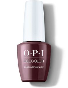 OPI GelColor - Complimentary Wine GCMI12 - Fall 2020 Milan Collection Pop the cork! A deep bouquet of ripened berries delight the senses to embody a full velvet burgundy in this gel nail polish. Opi Gel Nail Polish, Opi Gel Nails, Red Gel Nails, Opi Colors, Maroon Nails, Soak Off Gel Nails, Nail Cuticle, Opi Nail Polish, Late Fall