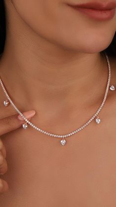 925 Sterling Silver Dangle Stone 2 mm Tennis Chain Necklace, Cubic Zirconia Tennis Choker Necklace, Cz Tennis Necklace, Dainty Silver Necklace, Bridal Jewelery Color : Rose / Gold / Rhodium Weight: 9.4 gr Chain Length: 35+5 cm Swing Length: 1 cm Product Code: CH1105YKRS All of our products are sent with a gift box. If you have questions, you can contact us by message Fast Shipping: It will reach you in 2-5 days with DHL or FedEx. Cubic Zirconia Dangle Necklace With Rhinestones, Dainty Cubic Zirconia Jewelry With Rhinestones, Dainty Round Cubic Zirconia Tennis Necklace, Dainty Round Rhinestone Jewelry, Heart Cut Diamond Necklace With Rhinestones, Dangle Jewelry With Rhinestones For Anniversary, Dangle Rhinestone Jewelry For Anniversary, Heart Cut Cubic Zirconia Tennis Necklace For Gifts, Rhinestone Drop Necklaces For Gifts