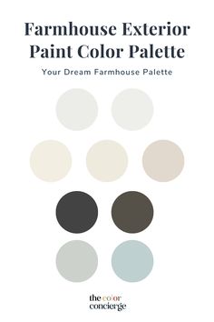 an advertisement for the farmhouse paint color palette, featuring black and white polka dotes