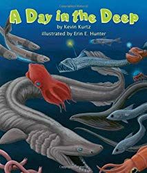 the cover of a children's book, a day in the deep