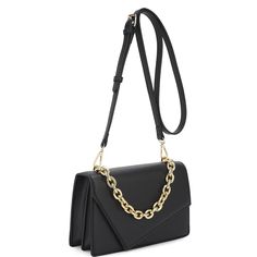 This Smooth Plain Chain Link Crossbody Bag is the perfect addition to your collection. Crafted with intricate detailing and a sleek design, this bag is sure to turn heads. Its adjustable chain link strap allows for easy styling and adds an extra touch of elegance. Crafted with durable material, this bag is perfect for everyday use. Imported FBJ Smooth Plain Chain Link Crossbody Bag 8.75 X 3.25 X 5.75 | Handbags Sellers Live, Handbags for 2023, Handbags for Women, Handbags Designer, Handbags on a 2023 Handbags, Black Handbag, Handbags Designer, Modern Accessories, Black Sand, Fashion Mode, Black Cross Body Bag, Zipper Bags, Individual Style