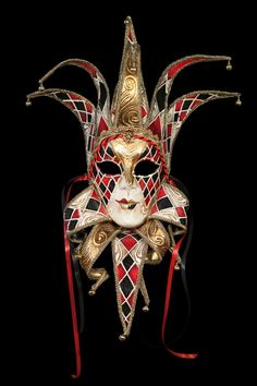 Icaro Jolly | tradition venetian papier mache mask for sale Harlequin Mask, Venetian Costumes, Leona League Of Legends, Jester Mask, Venice Carnival Costumes, Venice Mask, Venetian Carnival Masks, Clown Mask, Theatre Masks