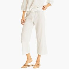 J.Crew: Drapey Crinkle-cotton Beach Pant Clothing Finds, Crinkle Cotton, Best Swimwear, White Striped Dress, Women's Swimwear, Cool Sweaters