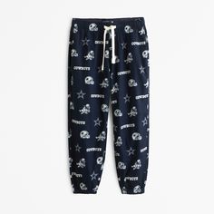 Our comfortable sleep joggers in a super soft cotton-blend fabric, featuring elasticated waistband, Dallas Cowboys graphic details, exterior drawcords, side pockets and banded cuffs. Navy Blue Pattern, Mens Sleepwear, Mens Joggers, Sleep Comfortably, Dallas Cowboys, Blue Pattern, Abercrombie Fitch, Dallas, Cotton Blend