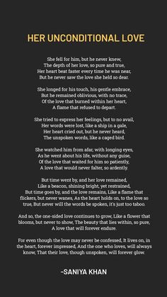 the back cover of her unconditionalal love by sanya khaj