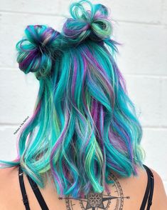 Unicorn Hair Color, Pulp Riot Hair Color, Pulp Riot Hair, Cute Hair Colors, Teal Hair, Beautiful Hair Color, Hair Color Purple