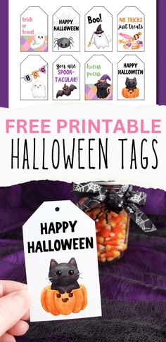 free printable halloween gift tags Free Halloween Gift Tags, Diy Halloween Treat Bags, Cute Halloween Gifts, Halloween Classroom Treats, Halloween Student, Halloween Treat Bags Diy, Halloween Favor Bag, Printable Halloween Tags, Cute Halloween Treats