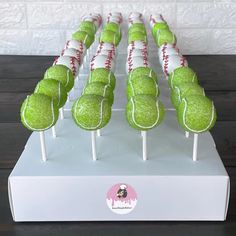 Tennis balls, Tennis Cake pops Baseball Cake pops. Retirement Cake pops, Father's Day Cake pops. Tennis Ball Cake, Baseball Cake Pops, Tennis Cake, Sports Cake, Father's Day Cake, Baseball Cake, Retirement Cake, Ball Cake