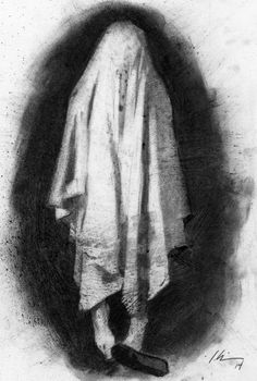 an old black and white photo of a ghost