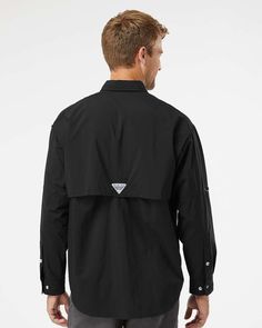 PFG Bahama��™ II Long Sleeve Shirt - BLACK - XXL | Columbia PFG Bahama II Long Sleeve Shirt in Black Size XXL | Nylon Nylon Long Sleeve Tops For Outdoor Activities, Black Outdoor Tops With Pockets, Black Long Sleeve Shirt For Outdoor, Black Tops With Pockets For Outdoor Activities, Black Techwear Tops With Pockets, Black Nylon Casual Tops, Casual Black Nylon Tops, Black Nylon Tops For Streetwear, Black Long Sleeve Nylon Top