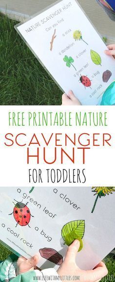 the free printable nature scavenger hunt for toddlers