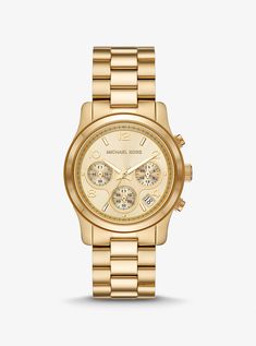 Michael Kors Collection, New Fragrances, Sleek Fashion, Michael Kors Watch, Accessories Shop, Chronograph, Womens Watches, Gold Tones, Michael Kors