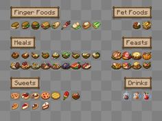 an image of food items in the game