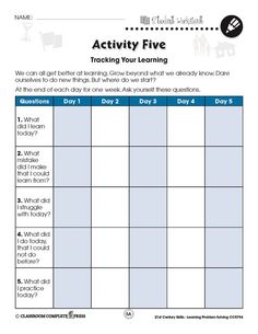 a printable activity sheet for children to practice their skills